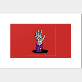Halloween hand Posters and Art